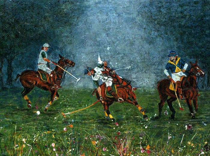 © Pierrick GIRAULT - Partie de polo 50 x 65 cm