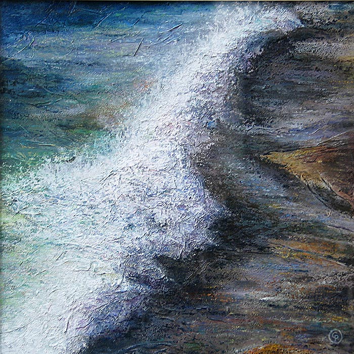© Pierrick GIRAULT - pastel - Vague carré 50 x 50 cm